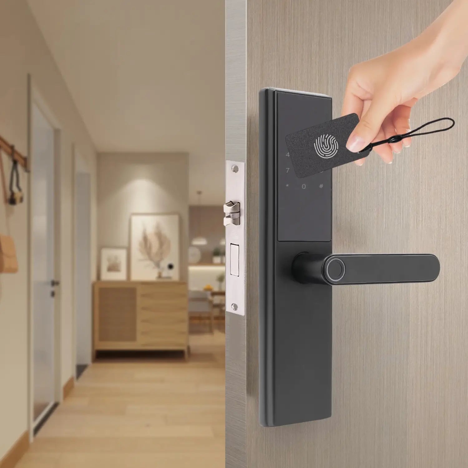 Smart Door Lock with Fingerprint & Keypad for Keyless Entry