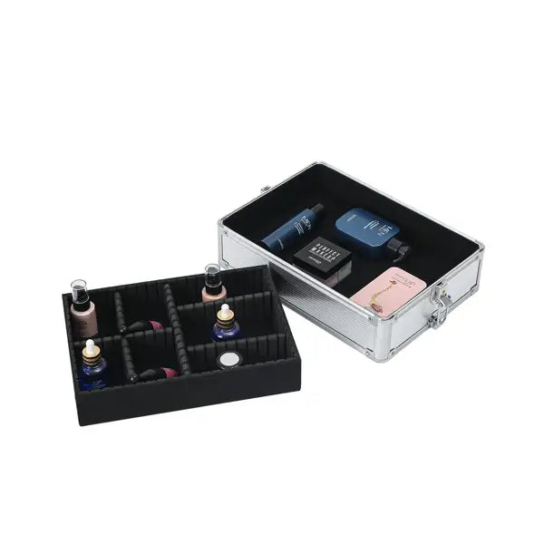 4pcs 拉杆式带万向轮 ABS 银色 化妆箱 75*35*25cm N001-31