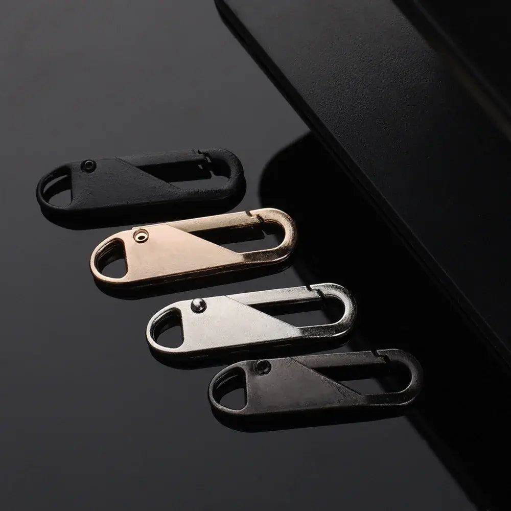 5pcs Universal Replacement Zipper Slider Pullers – Metal Alloy Zip Repair Kit for Luggage Bags Jackets & DIY Sewing