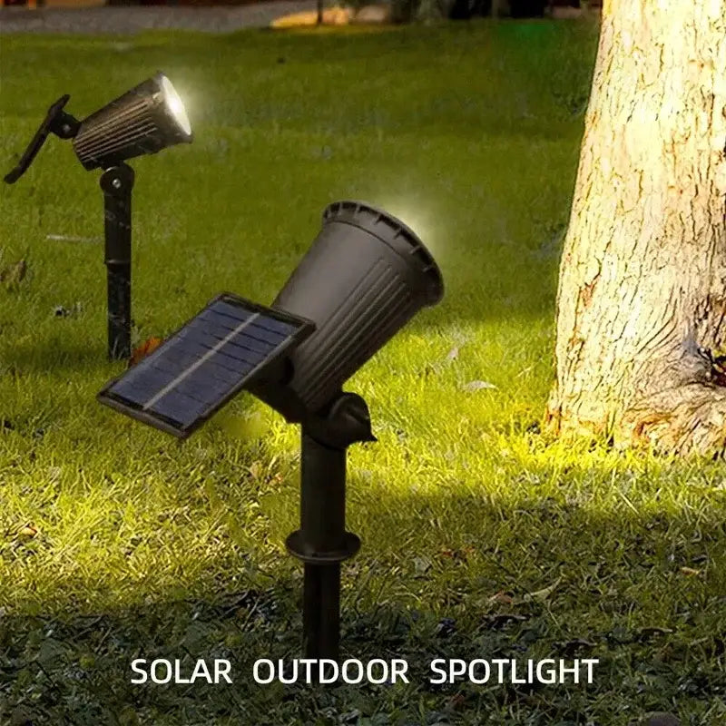 9-LED Solar Spotlights – IP65 Waterproof Outdoor Lights with Adjustable Brightness for Garden Lawn Driveway & Backyard