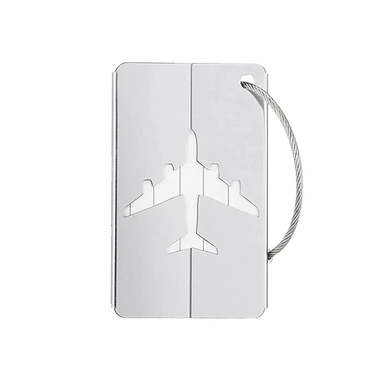 Aluminium Alloy Aircraft Luggage Tag – Durable Anti-Lost Travel ID Tag with Name Card Solid Color Travel Accessory
