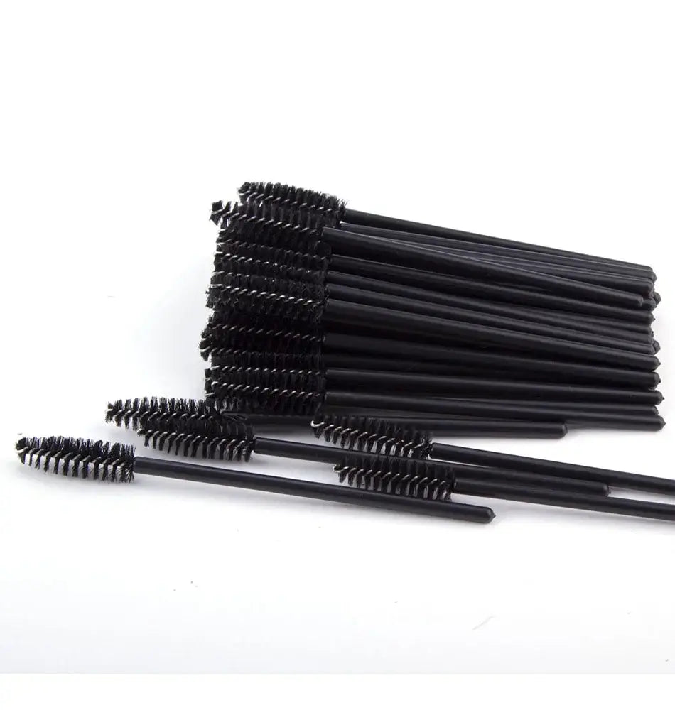 50Pcs Disposable Mascara Wands – Eyebrow & Eyelash Brush Applicators for Makeup & Extensions