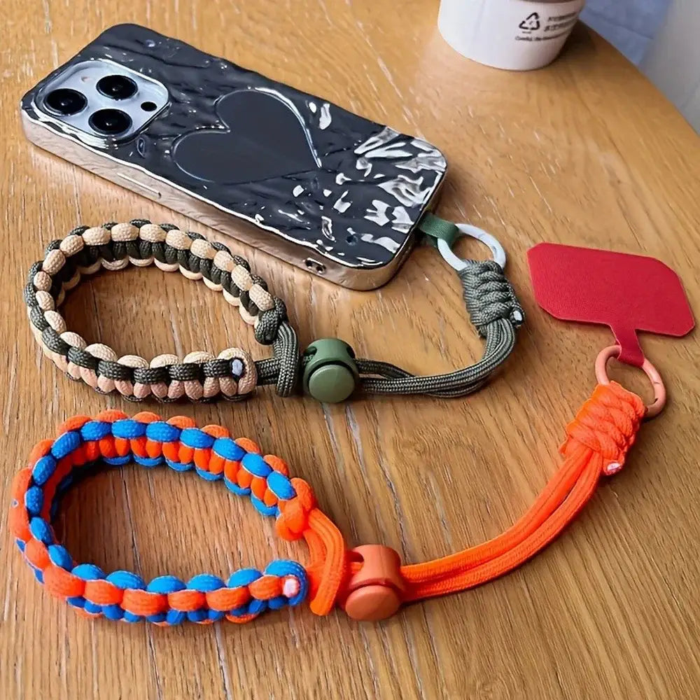 Cute Adjustable Mobile Phone Wrist Strap Lanyard Anti-Loss Twist Rope with Strong Short Band for Outdoor Sports & Daily