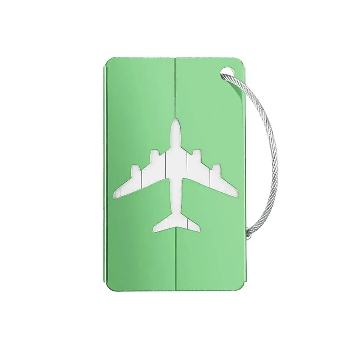 Aluminium Alloy Aircraft Luggage Tag – Durable Anti-Lost Travel ID Tag with Name Card Solid Color Travel Accessory