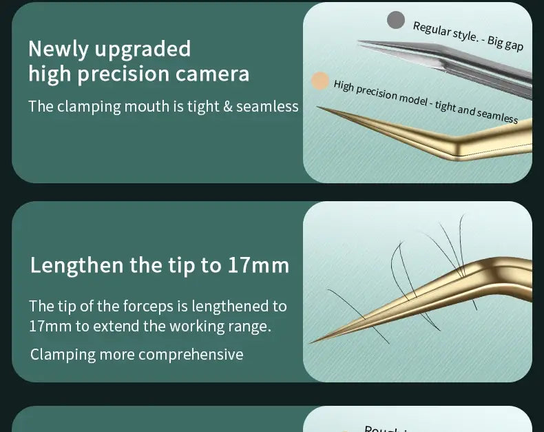 Anti-Static Straight Eyelash Extension Tweezers – Precision Lash & Brow Tool (1 Piece)