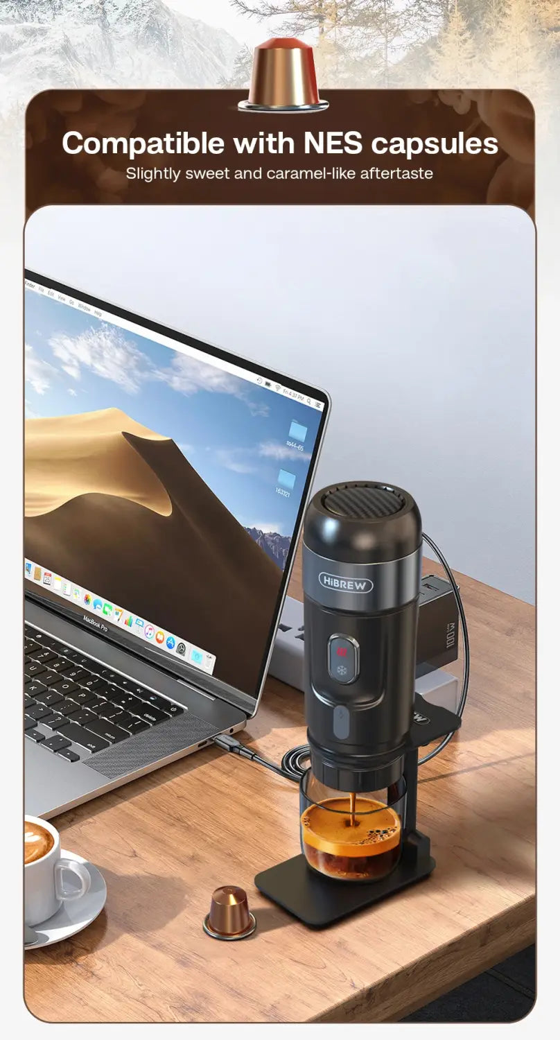 Portable Espresso Coffee Machine for Car & Home – DC12V Compatible with Nespresso & Dolce Gusto Pod