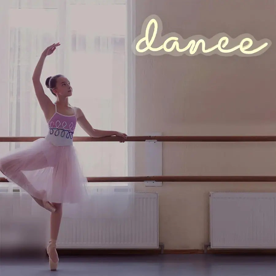 LED Dance Neon Sign – USB-Powered Wall Light for Weddings Parties Dance Studios Bars & Home Decor