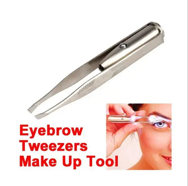 Portable Stainless Steel LED Tweezer – Smart Design for Precise Eyebrow Hair Removal