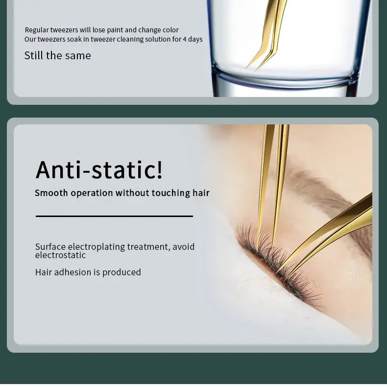 Anti-Static Straight Eyelash Extension Tweezers – Precision Lash & Brow Tool (1 Piece)