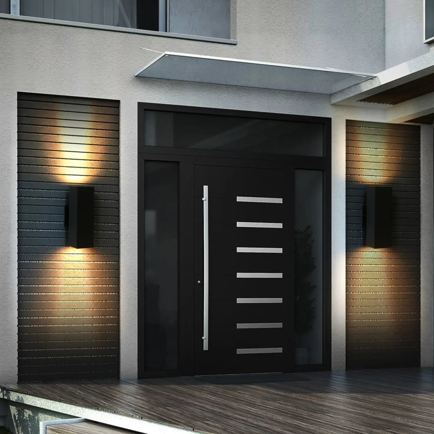 2-Pack Outdoor Wall Light IP65 Waterproof Up & Down GU10 Bulb Sconce for Porch Patio Garage