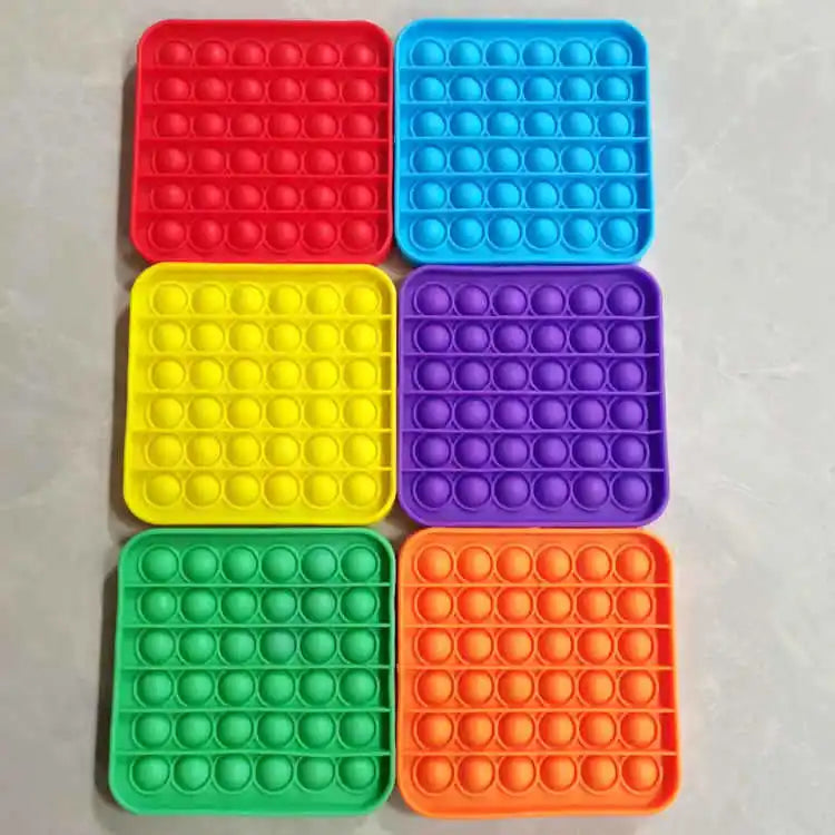 Silicone Bubble Sensory Fidget Toys - Stress Reliever Gifts for Kids Birthday Party Favors Poppers