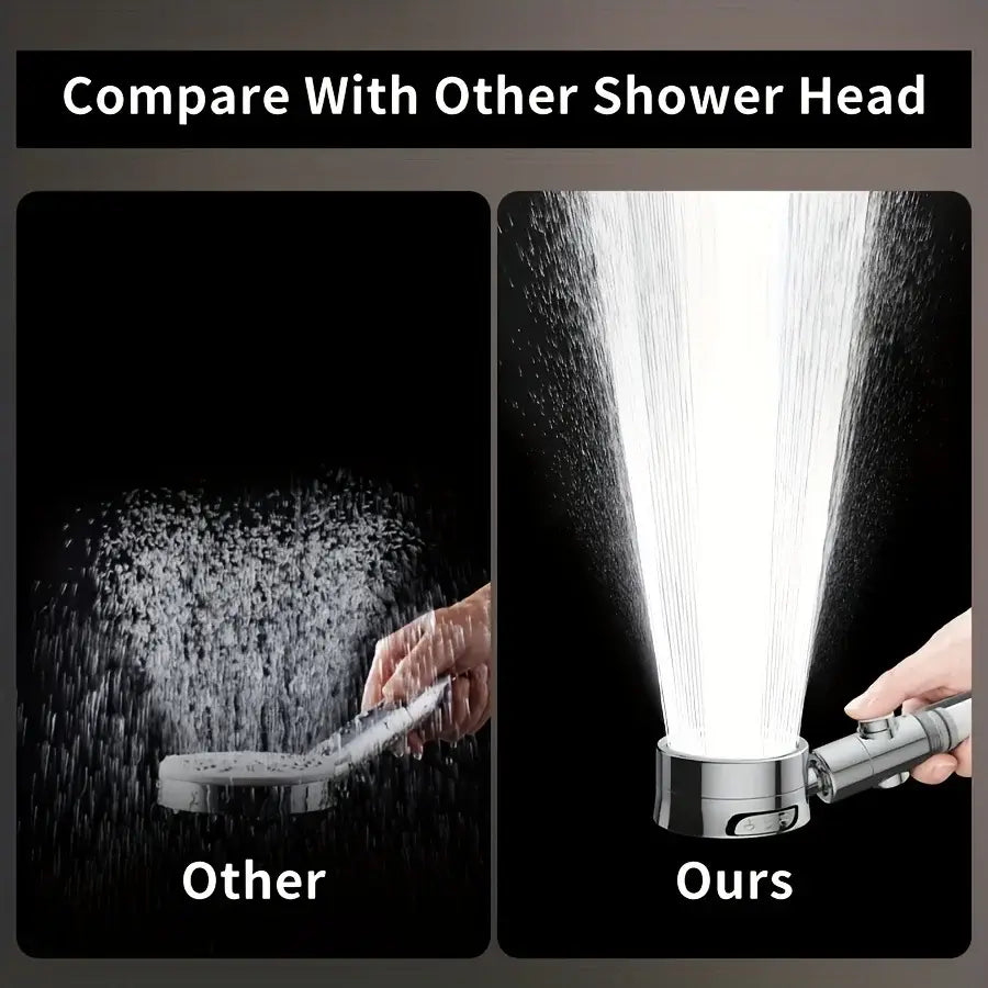 3-Level Adjustable Shower Head with Filter | Wall-Mounted Rain Shower Settings Painted Surface