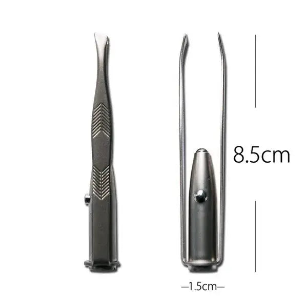 Portable Stainless Steel LED Tweezer – Smart Design for Precise Eyebrow Hair Removal