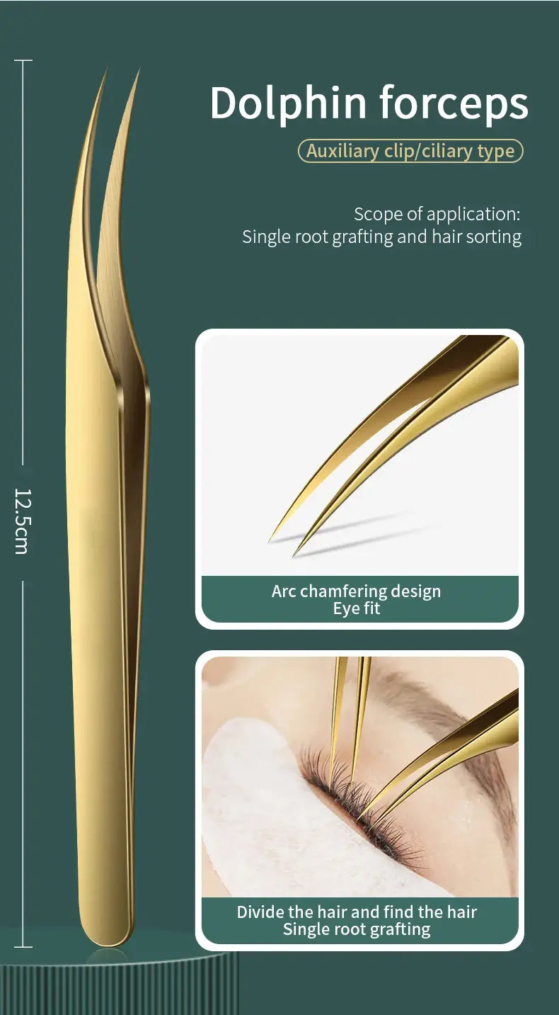 Anti-Static Straight Eyelash Extension Tweezers – Precision Lash & Brow Tool (1 Piece)