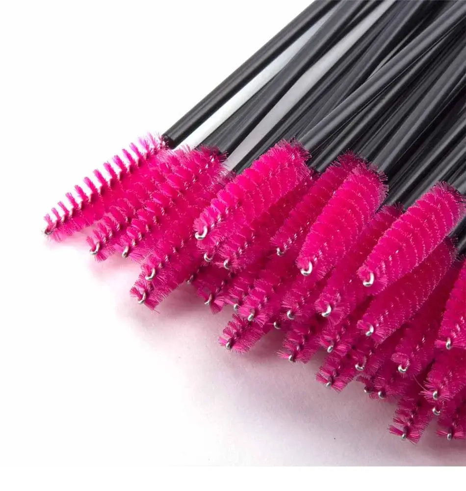 50Pcs Disposable Mascara Wands – Eyebrow & Eyelash Brush Applicators for Makeup & Extensions
