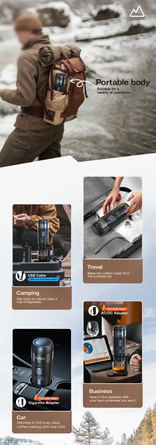 Portable Espresso Coffee Machine for Car & Home – DC12V Compatible with Nespresso & Dolce Gusto Pod