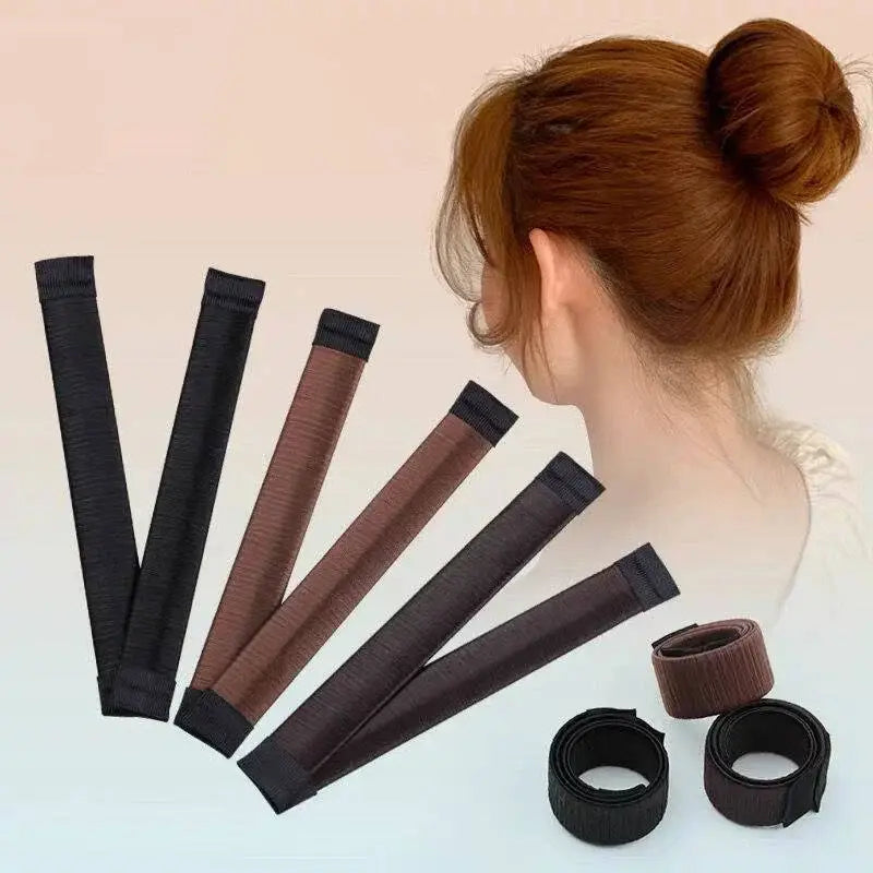 Sweet French Twist Hair Band Bun Maker DIY Magic Tool for Girls & Ladies Synthetic Donut Headband