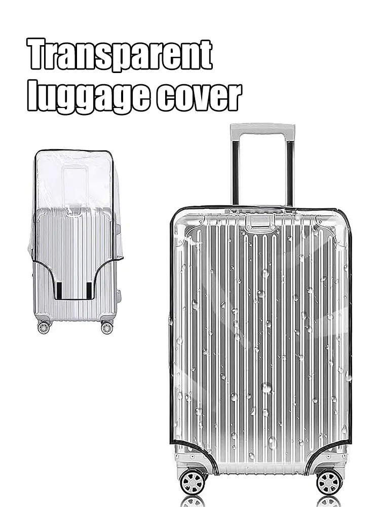 Transparent PVC Luggage Cover – Wear-Resistant Protective Case for 18–24’’ Wheeled Suitcases