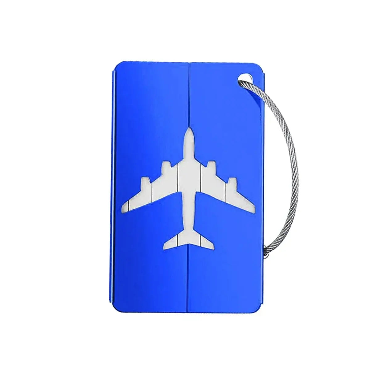 Aluminium Alloy Aircraft Luggage Tag – Durable Anti-Lost Travel ID Tag with Name Card Solid Color Travel Accessory