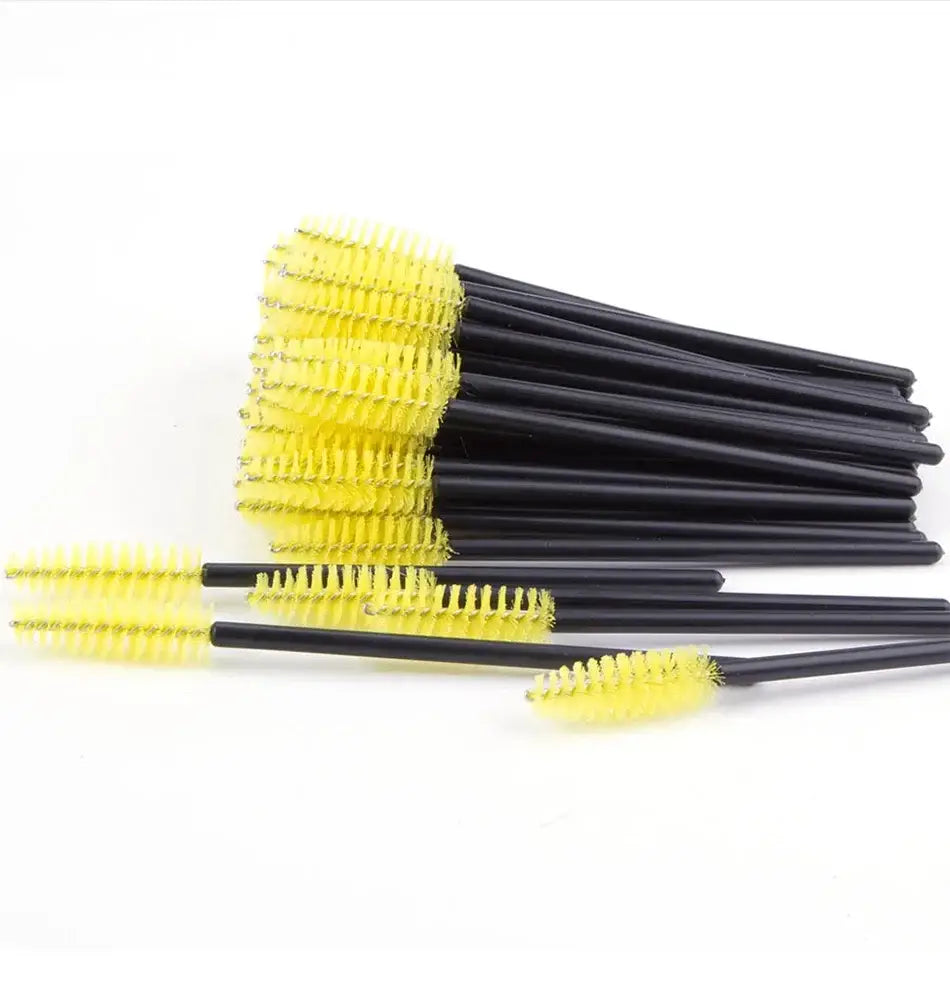 50Pcs Disposable Mascara Wands – Eyebrow & Eyelash Brush Applicators for Makeup & Extensions