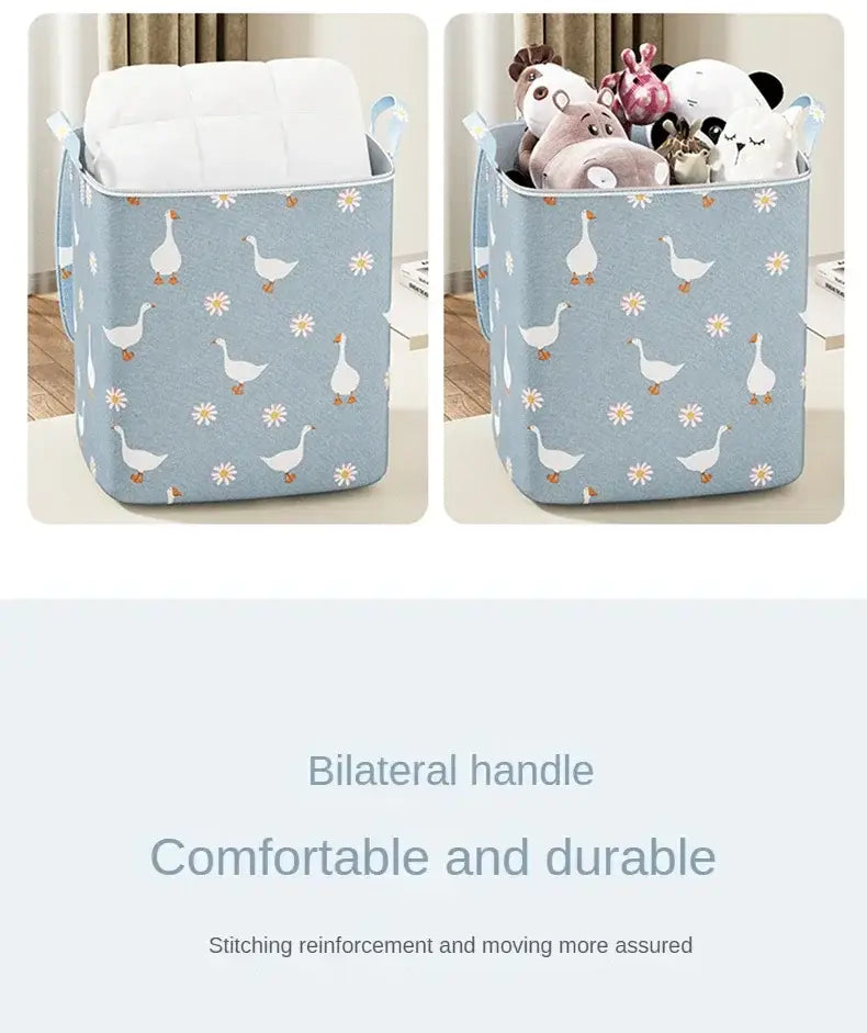 Large Capacity Clothes & Quilt Storage Bag – Foldable Non-Woven Wardrobe Organizer Box (100L / 140L / 180L)