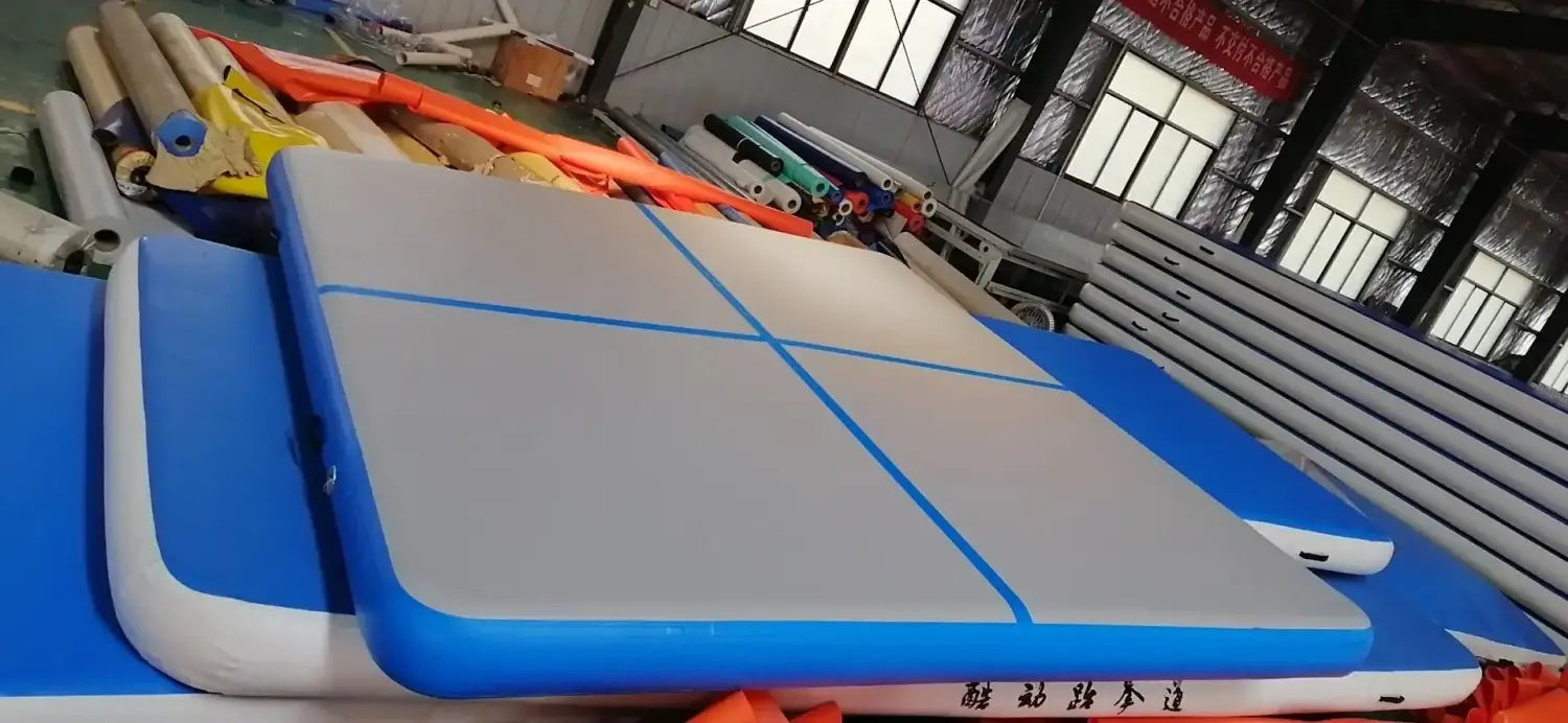 Inflatable AirTrack Gym Mat – PVC DWF Tumbling Mat for Gymnastics Cheer Taekwondo & Home Use (3m–10m Lengths)