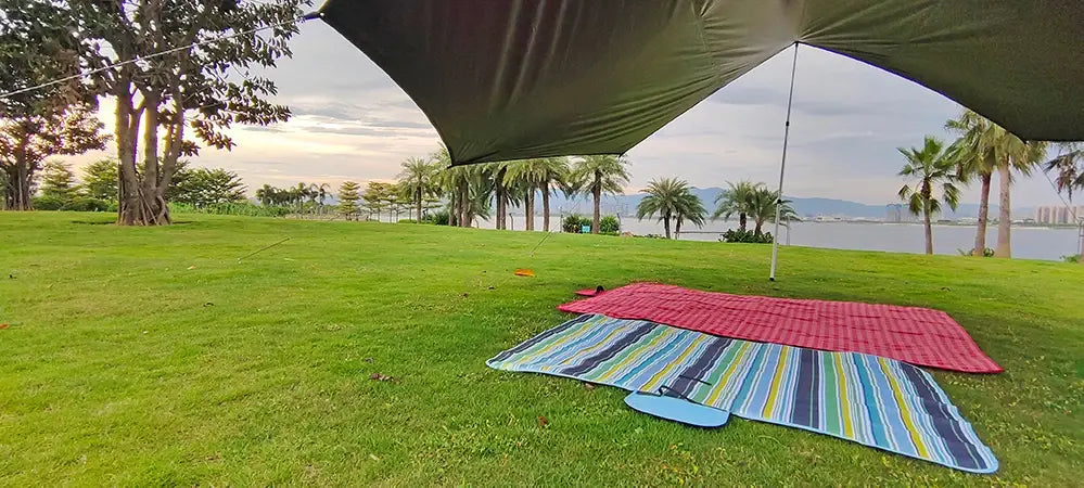 Octagon 5x5 Black Coating Tarp for 12 People – Waterproof Outdoor Camping Sunshade Awning