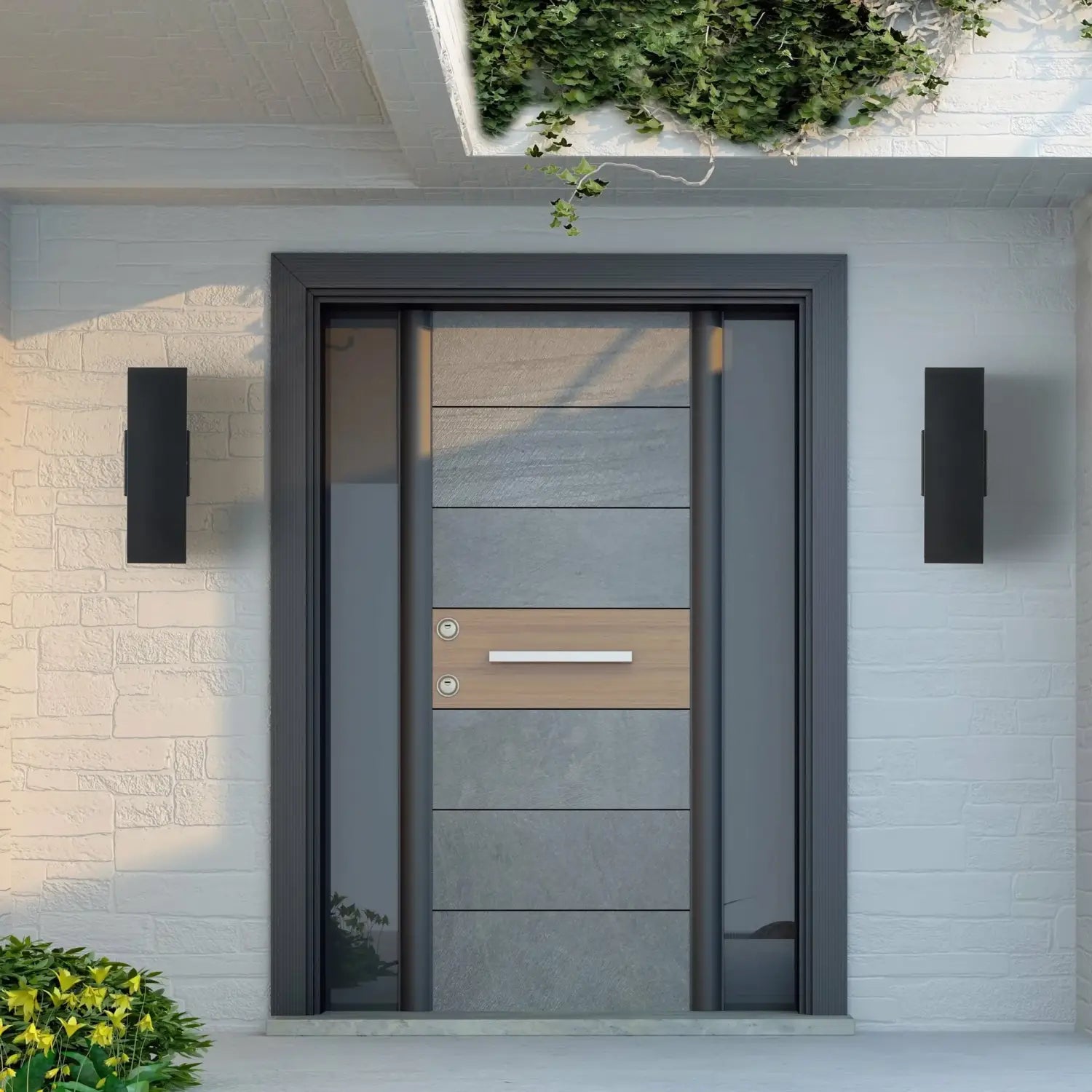 2-Pack Outdoor Wall Light IP65 Waterproof Up & Down GU10 Bulb Sconce for Porch Patio Garage