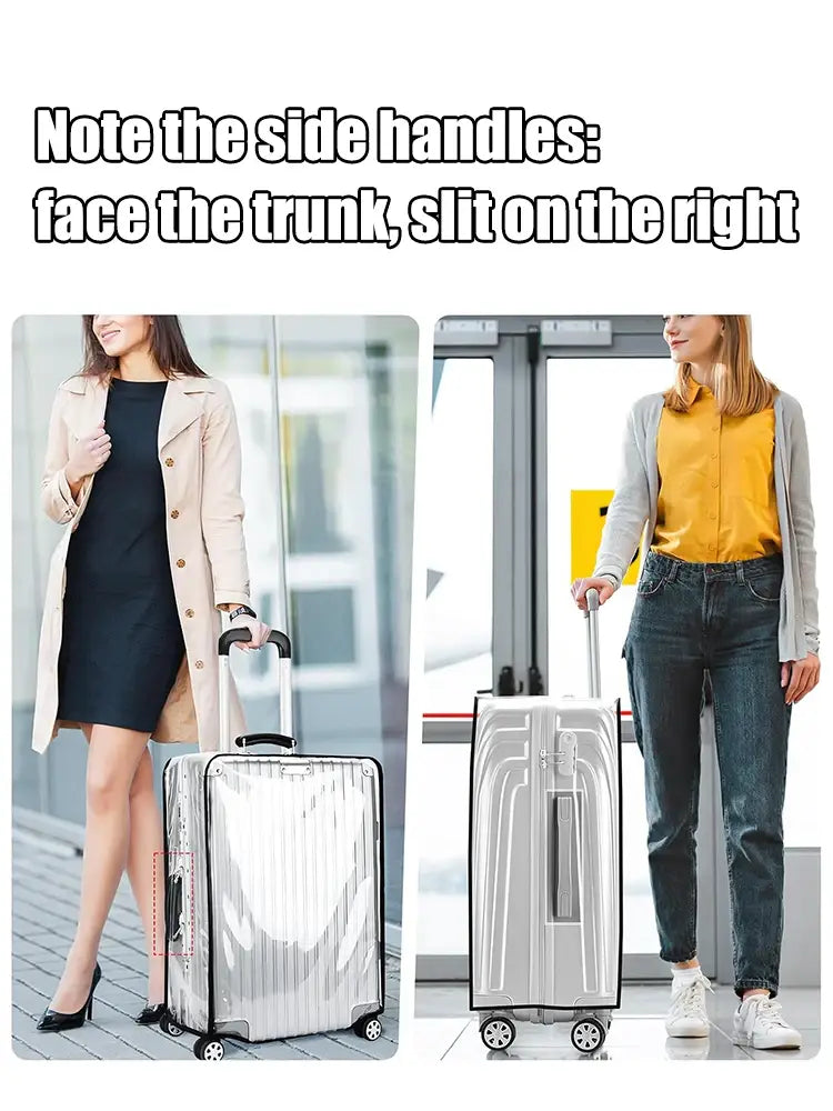 Transparent PVC Luggage Cover – Wear-Resistant Protective Case for 18–24’’ Wheeled Suitcases