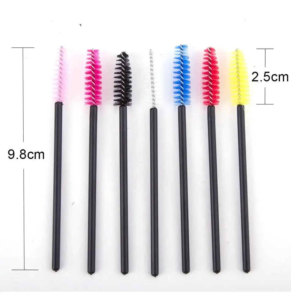50Pcs Disposable Mascara Wands – Eyebrow & Eyelash Brush Applicators for Makeup & Extensions
