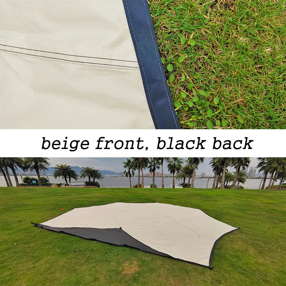 Octagon 5x5 Black Coating Tarp for 12 People – Waterproof Outdoor Camping Sunshade Awning