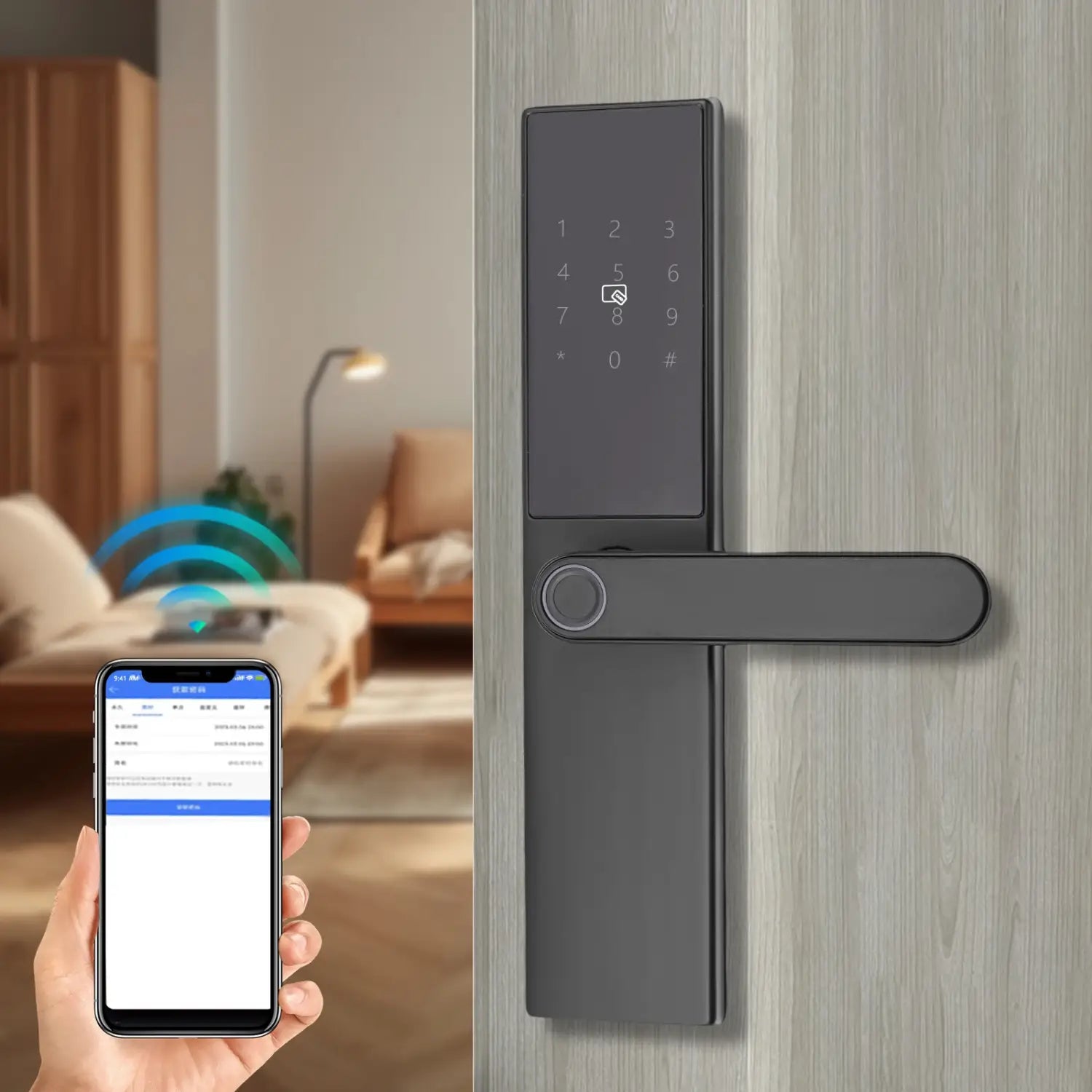 Smart Door Lock with Fingerprint & Keypad for Keyless Entry