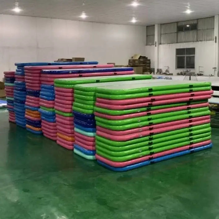 Inflatable AirTrack Gym Mat – PVC DWF Tumbling Mat for Gymnastics Cheer Taekwondo & Home Use (3m–10m Lengths)