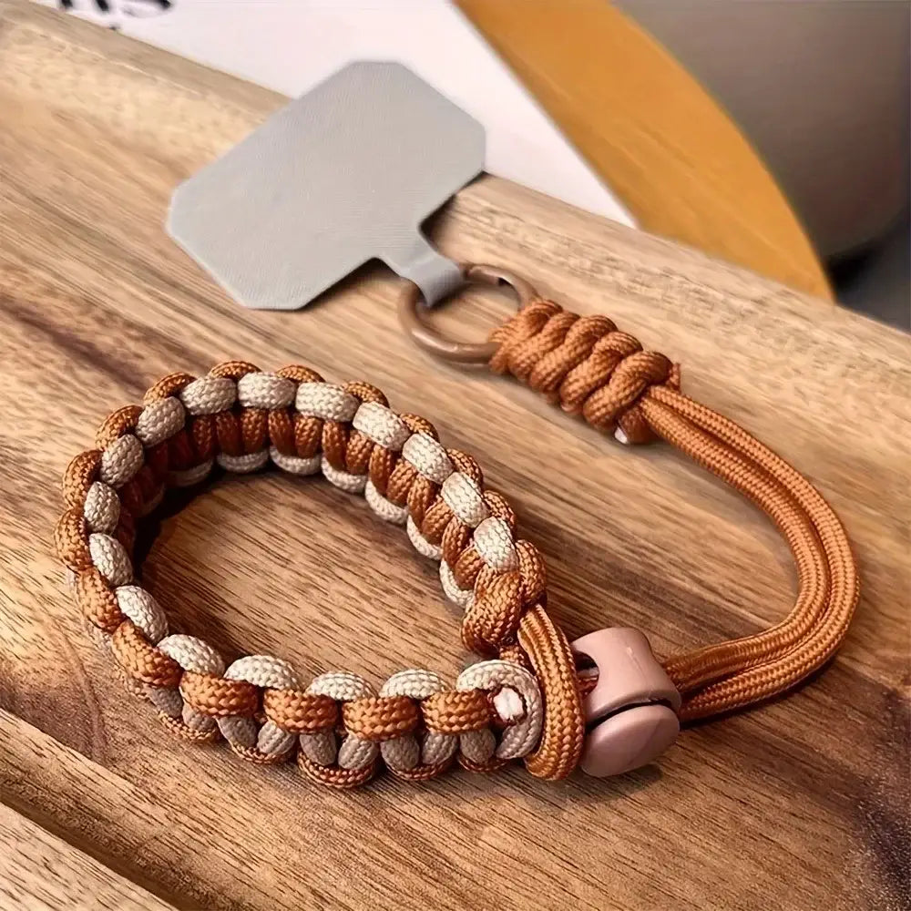 Cute Adjustable Mobile Phone Wrist Strap Lanyard Anti-Loss Twist Rope with Strong Short Band for Outdoor Sports & Daily