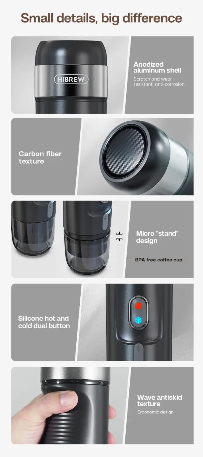 Portable Espresso Coffee Machine for Car & Home – DC12V Compatible with Nespresso & Dolce Gusto Pod