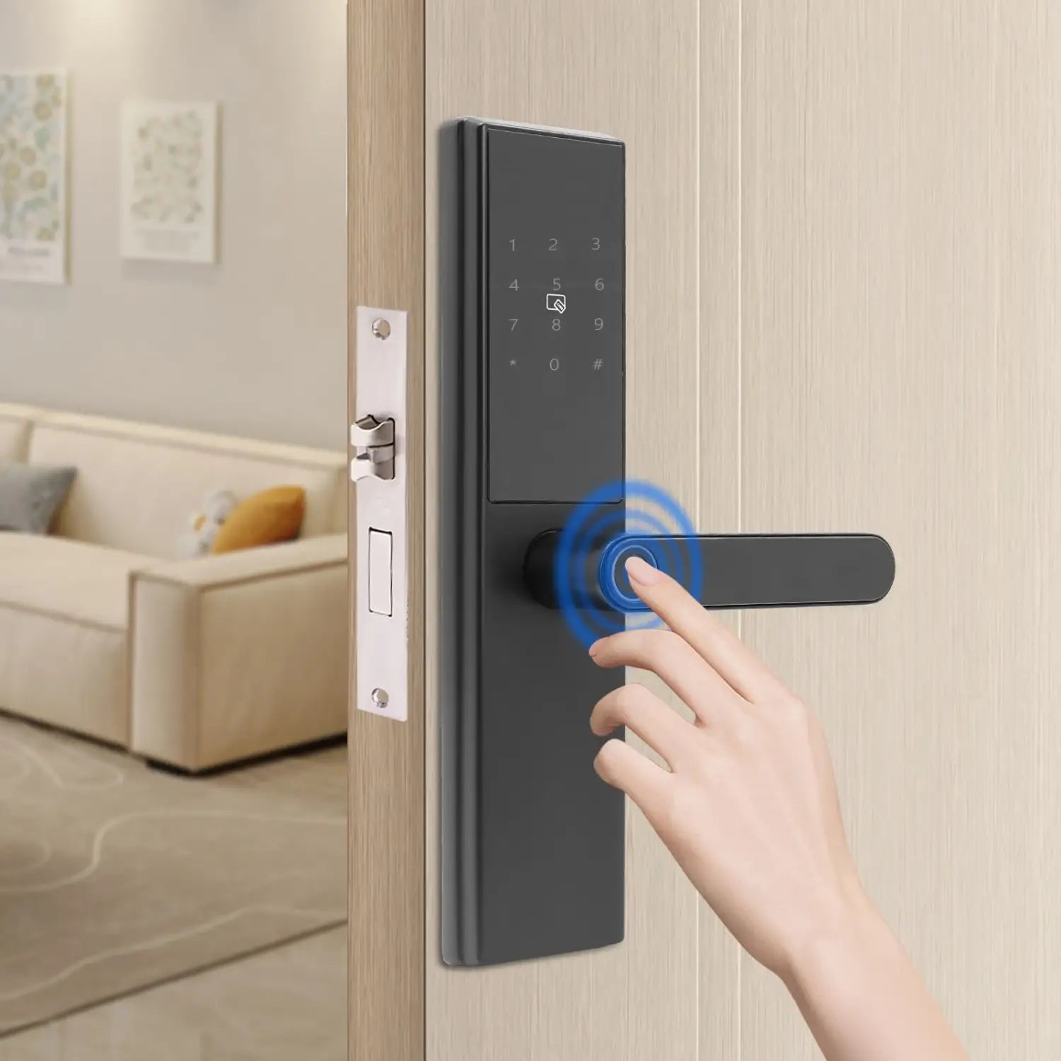 Smart Door Lock with Fingerprint & Keypad for Keyless Entry