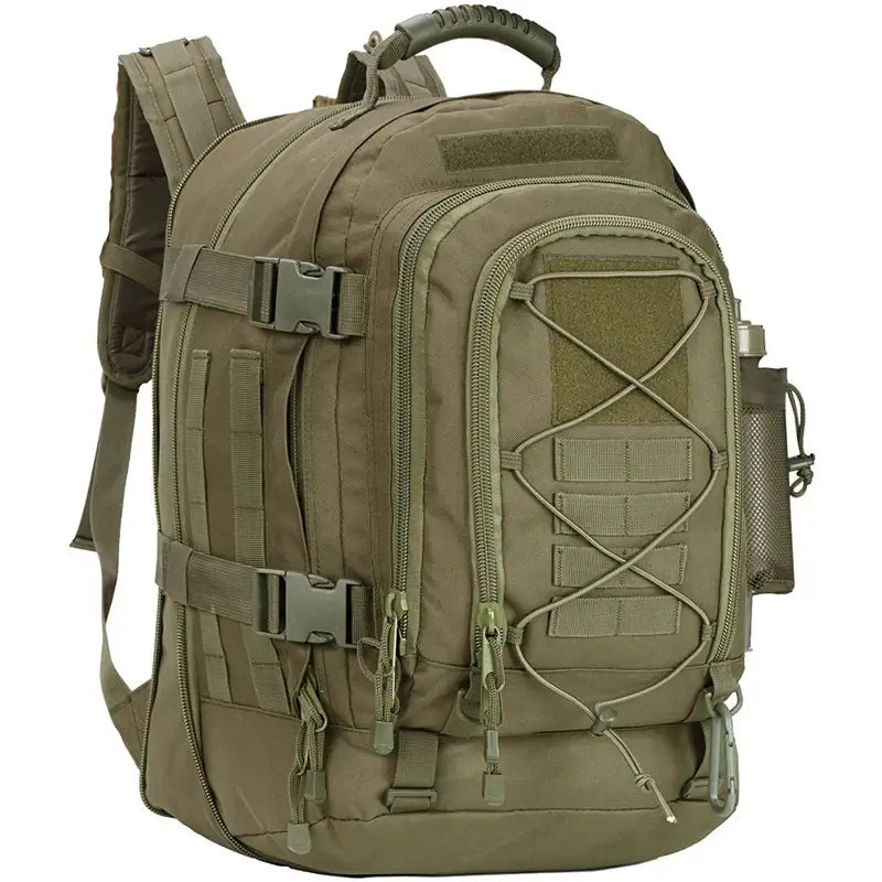 65L Military Tactical Backpack for Hiking Camping Travel with MOLLE System and Expandable Size