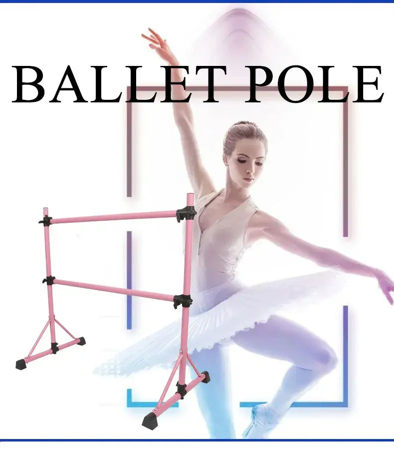 Portable 4ft Double Ballet Barre – Freestanding Ballet Yoga & Stretch Training Bar for Home or Studio
