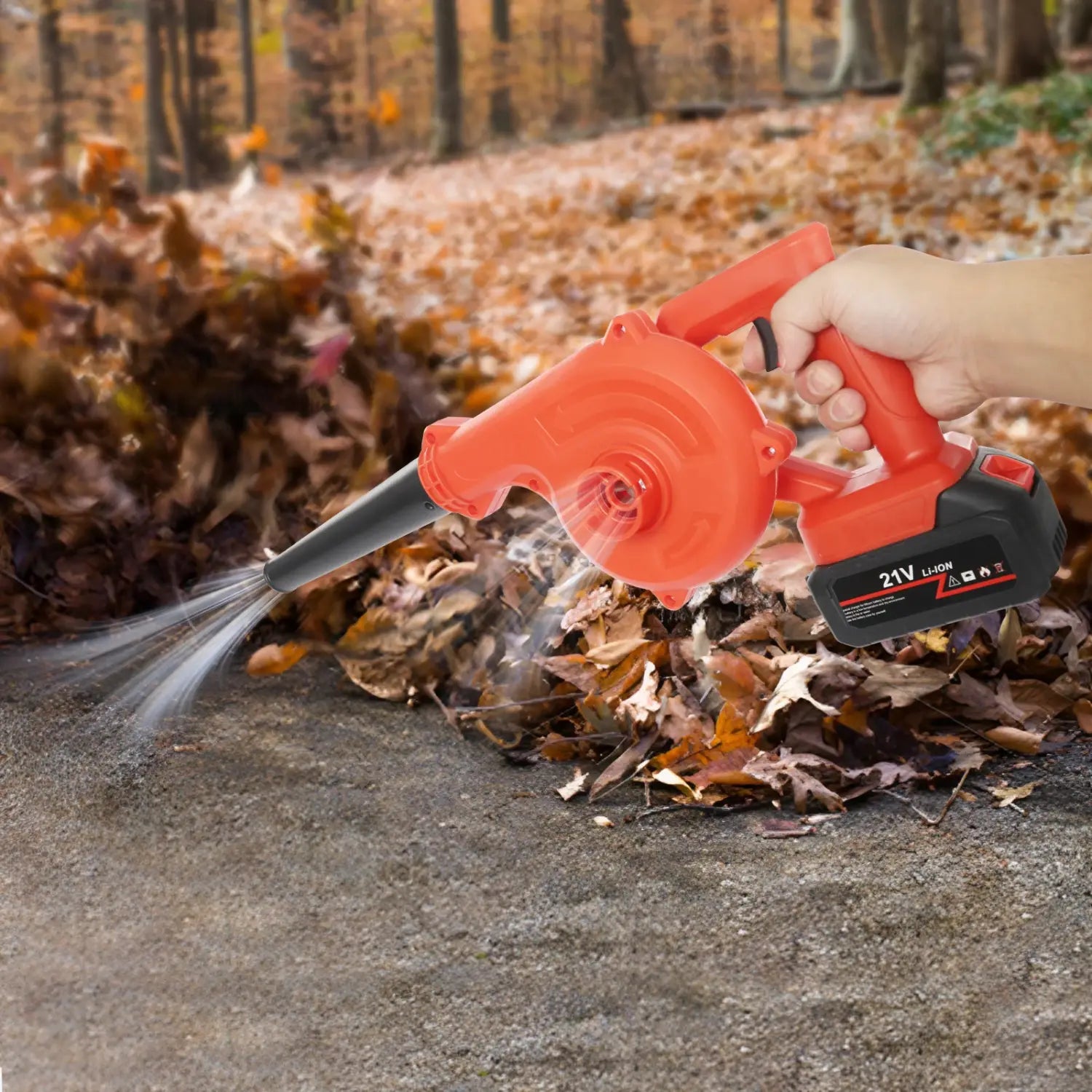 800W Electric Leaf Blower – Cordless Battery Powered Adjustable for Cleaning