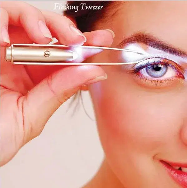 Portable Stainless Steel LED Tweezer – Smart Design for Precise Eyebrow Hair Removal