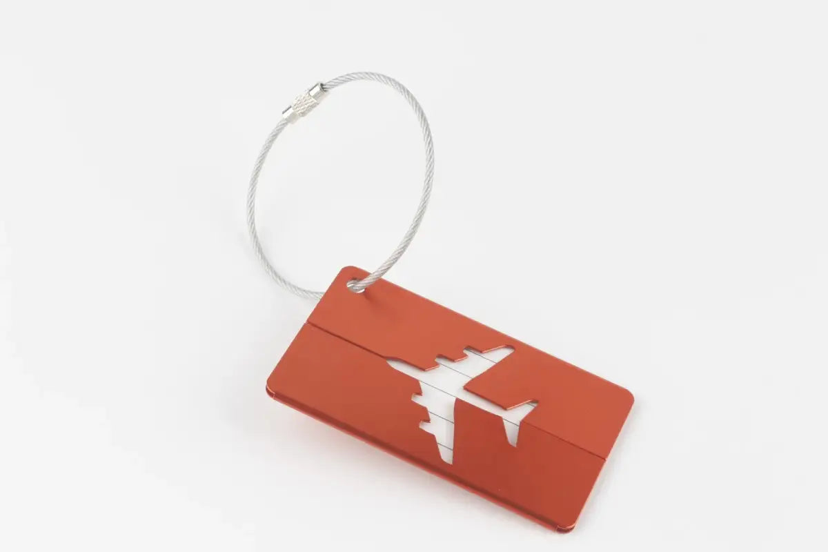 Aluminium Alloy Aircraft Luggage Tag – Durable Anti-Lost Travel ID Tag with Name Card Solid Color Travel Accessory