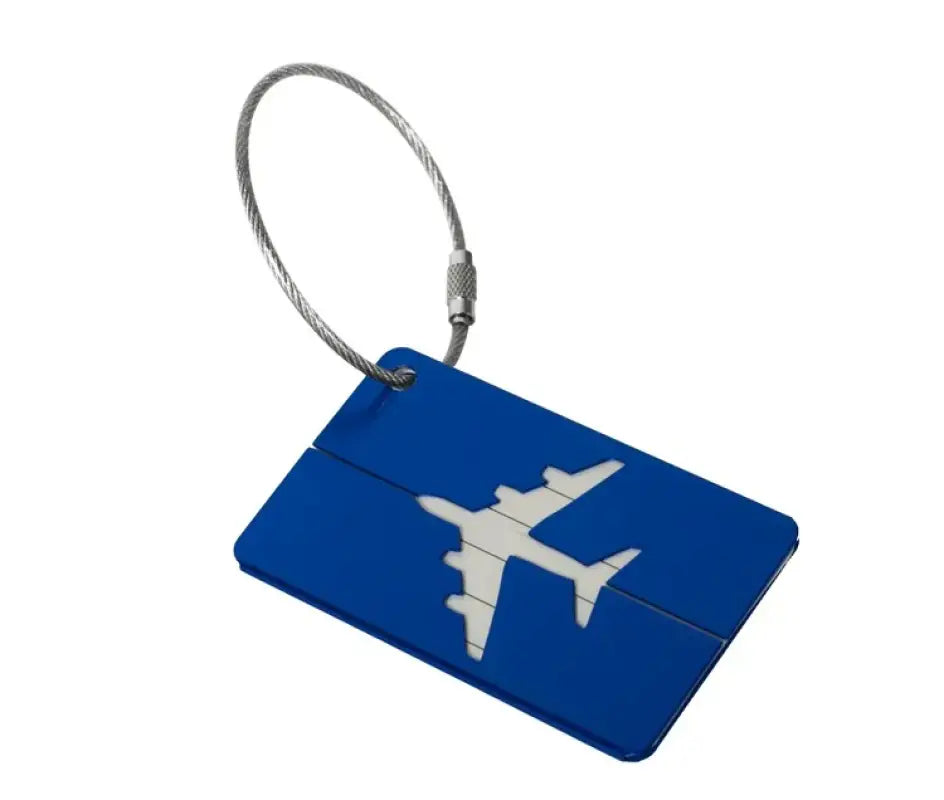 Aluminium Alloy Aircraft Luggage Tag – Durable Anti-Lost Travel ID Tag with Name Card Solid Color Travel Accessory