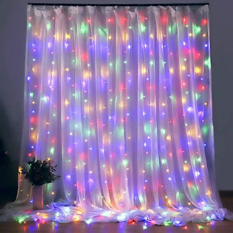 Curtain Garland Fairy Lights with Remote – USB-Powered 8-Mode LED String Lights for Windows Christmas Weddings New Year