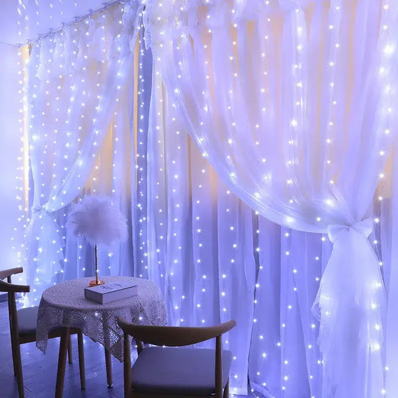 Curtain Garland Fairy Lights with Remote – USB-Powered 8-Mode LED String Lights for Windows Christmas Weddings New Year