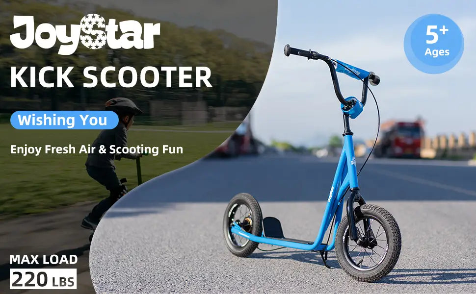 JOYSTAR Kick Scooter for Kids (Ages 5-9) | 12’’ Wheels Adjustable Handlebar Rear V-Brake