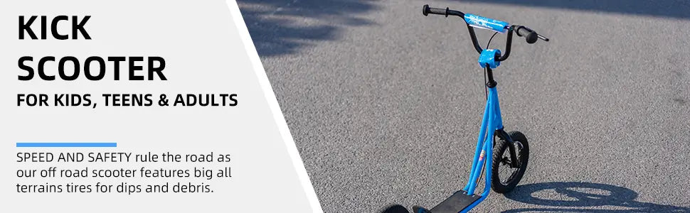 JOYSTAR Kick Scooter for Kids (Ages 5-9) | 12’’ Wheels Adjustable Handlebar Rear V-Brake