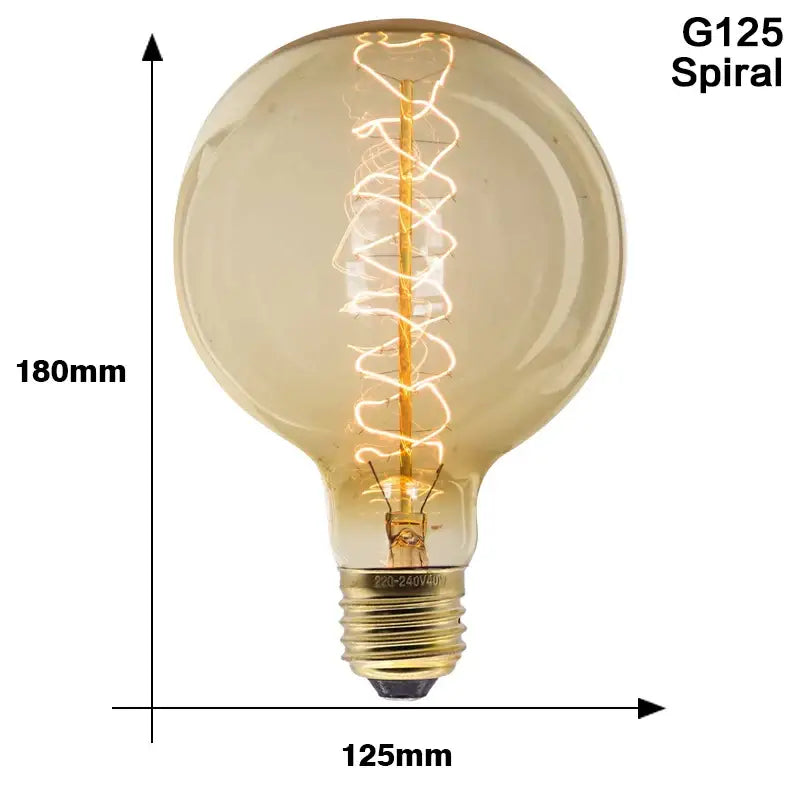 Edison Vintage Light Bulb – 40W E27 Incandescent Filament Bulb for Room Decor Christmas or Industrial Lighting