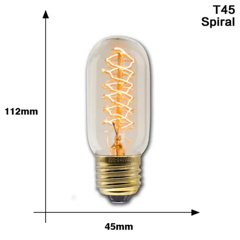 Edison Vintage Light Bulb – 40W E27 Incandescent Filament Bulb for Room Decor Christmas or Industrial Lighting