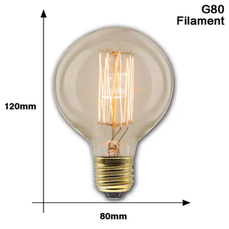 Edison Vintage Light Bulb – 40W E27 Incandescent Filament Bulb for Room Decor Christmas or Industrial Lighting
