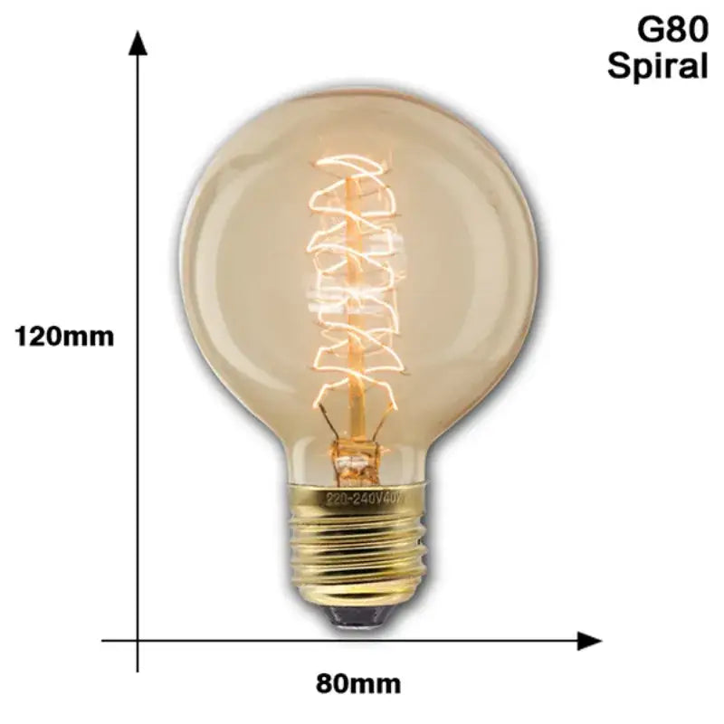 Edison Vintage Light Bulb – 40W E27 Incandescent Filament Bulb for Room Decor Christmas or Industrial Lighting